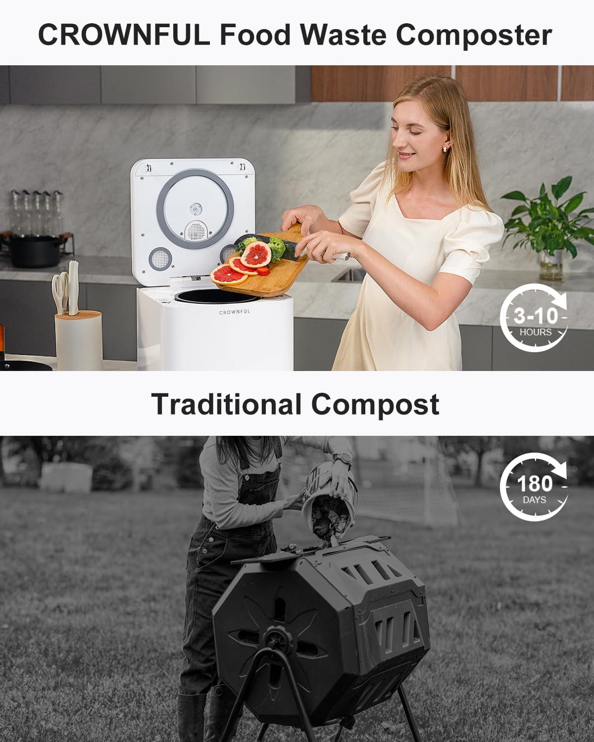 Airthereal Electric Kitchen Countertop Composter, Turn Food Waste into Dry  Compost Fertilizer in 4 Hour